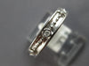 .12CT DIAMOND 14KT WHITE GOLD FILIGREE BEADED ETERNITY WEDDING ANNIVERSARY RING
