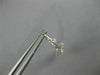 ESTATE 1.02CT DIAMOND 14KT WHITE GOLD 3D TEAR DROP HALO HUGGIE HANGING EARRINGS