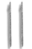 ESTATE 1.47CT DIAMOND 14KT WHITE GOLD 3D ROUND INSIDE OUT HOOP HANGING EARRINGS