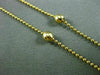 ESTATE LONG 14KT YELLOW GOLD BEAD BY THE YARD ITALIAN DIAMOND CUT NECKLACE 24937