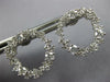 ESTATE 1.39CT DIAMOND 18KT WHITE GOLD 3D CLUSTER OPEN CIRCULAR FUN STUD EARRINGS