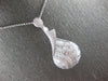LARGE 2.54CT DIAMOND 18KT WHITE GOLD 3D ROUND & BAGUETTE TEAR DROP LOVE NECKLACE