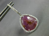 7.46CT DIAMOND & AAA TOURMALINE 14KT WHITE GOLD TEAR DROP HALO HANGING EARRINGS
