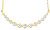 1.0CT DIAMOND 14KT YELLOW GOLD 3D CLASSIC ROUND SHARED PRONG GRADUATING NECKLACE