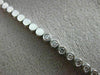 ANTIQUE LARGE 5.98CT DIAMOND 14KT WHITE GOLD BEZEL MULTI STRAND NECKLACE #17322