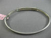 ESTATE 1.15CT DIAMOND 14KT WHITE GOLD 3D CLASSIC MULTI ROW PAVE BANGLE BRACELET