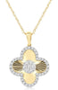 ESTATE .45CT DIAMOND 14KT YELLOW GOLD 3D FLOWER SUNBURST FUN FLOATING PENDANT