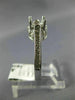 ANTIQUE .46CT DIAMOND 14K WHITE GOLD FILIGREE SEMI MOUNT ENGAGEMENT RING #12029