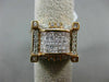 LARGE 2.45CT ROUND BAGUETTE & PRINCESS DIAMOND 14K ROSE GOLD 3D SQUARE MENS RING