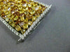 GIA LARGE 57.49CT MULTI COLOR DIAMOND 18KT 2 TONE GOLD CLUSTER TENNIS BRACELET