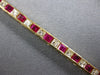 6.86CT DIAMOND & AAA RUBY 14KT YELLOW GOLD 3D CHANNEL INVISIBLE TENNIS BRACELET