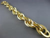 ESTATE LARGE AND LONG 18K YELLOW GOLD 3D OVAL INTERTWINING LINK BRACELET #26106