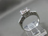 ANTIQUE .45CT DIAMOND 14KT WHITE GOLD FILIGREE FISHTAIL ENGAGEMENT RING #9103