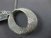 4.25CT DIAMOND 18K WHITE GOLD 3D MULTI ROW INSIDE OUT LOVE KNOT CIRCULAR PENDANT