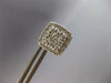 ESTATE .75CT DIAMOND 14KT WHITE GOLD CLASSIC CLUSTER SQUARE HALO STUD EARRINGS