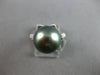 LARGE .55CT DIAMOND & AAA TAHITIAN PEARL 18KT WHITE GOLD FLOWER ENGAGEMENT RING