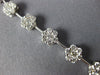3.79CT DIAMOND 18K WHITE GOLD 3D MULTI FLOWER SEMI ETERNITY LOVE TENNIS NECKLACE