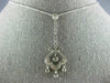 ESTATE LARGE 1.0CT DIAMOND 14KT WHITE GOLD 3D CHANDELIER FLOATING PENDANT #15422