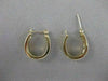 ESTATE .50CT DIAMOND 14KT YELLOW GOLD 3D HOOP CHANNEL HUGGIE EARRINGS #20942