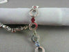 ANTIQUE 4.27CTW 14KT DIAMOND & MULTICOLOR STONES WHITE GOLD BRACELET