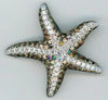 LARGE 2.26CT WHITE & CHOCOLATE FANCY DIAMOND 14KT WHITE GOLD 3D STARFISH PENDANT