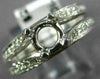 ESTATE 1.20CT DIAMOND 14K WHITE GOLD ROUND SEMI MOUNT ENGAGEMENT RING #11734