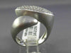 ESTATE LARGE .90CT DIAMOND 14KT WHITE GOLD MARQUISE PAVE CRISS CROSS MATTE RING