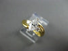 ESTATE .71CT DIAMOND 18KT Y&W GOLD ROUND & MARQUISE WAVE ENGAGEMENT RING #17436