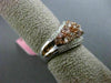 ESTATE LARGE 3.08CT DIAMOND 18KT WHITE & ROSE GOLD WAVE WEDDING ANNIVERSARY RING