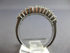 WIDE .90CT DIAMOND 18KT WHITE GOLD 3D ROUND & PRINCESS WEDDING ANNIVERSARY RING