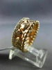 ESTATE 1.05CT DIAMOND 18KT ROSE GOLD PAVE ETOILE HAMMERED MILGRAIN ETERNITY RING