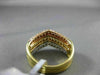 ESTATE LARGE 2.03CT ROUND DIAMOND 18KT TRI COLOR GOLD ' V ' SHAPE MULTI ROW RING