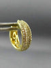 ESTATE .72CT DIAMOND 14KT YELLOW GOLD 3D MULTI ROW MICRO PAVE HUGGING EARRINGS