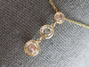 1.20CT FANCY YELLOW DIAMOND 14KT YELLOW GOLD ROUND 3 STONE BEZEL LARIAT NECKLACE