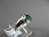 ESTATE .43CTW DIAMOND & AAA EMERALD 14KT WHITE GOLD TRILLION FUN FRINDSHIP RING
