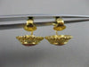 ANTIQUE 14K YELLOW GOLD LADY SHELL CAMEO FILIGREE OMEGA CLIP EARRINGS #20543