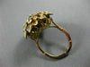 ANTIQUE .26CT ROUND DIAMOND 14KT WHITE & YELLOW GOLD 3D HANDCRAFTED FLOWER RING