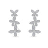 ESTATE LARGE 2.65CT DIAMOND 18KT WHITE GOLD MULTI BUTTERFLY FUN HANGING EARRINGS