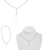 2.78CT DIAMOND 14KT WHITE GOLD 3D CLASSIC GRADUATING BAR LARIAT TENNIS NECKLACE