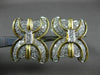 ESTATE LARGE 2.40CT DIAMOND 18KT YELLOW GOLD & PLATINUM X LOVE CLIP ON EARRINGS