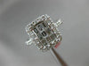 ESTATE LARGE 1.02CT ROUND & BAGUETTE DIAMOND 18KT WHITE GOLD 3D ENGAGEMENT RING