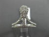 ESTATE WIDE .46CT DIAMOND 18K WHITE GOLD TEAR DROP CLUSTER TRIANGULAR CROWN RING