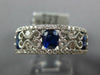 1.74CT DIAMOND & AAA SAPPHIRE 18K WHITE GOLD OVAL MULTI HEART FILIGREE LOVE RING