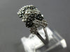 1.0CT WHITE & BLACK DIAMOND 14KT WHITE GOLD 3D MULTI HEART SIDEWAYS LOVE RING