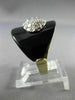 ANTIQUE WIDE .40CT DIAMOND & AAA ONYX 14K TWO TONE GOLD CLASSIC OVAL RING #26358