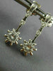 ESTATE .52CT DIAMOND 14K WHITE GOLD 3D DANGLE STUD STAR HANGING EARRINGS #15423