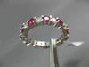 ESTATE 2.52CT ROUND CUT DIAMOND & AAA RUBY 14KT WHITE GOLD ETERNITY RING #22275