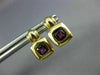 ESTATE .80CT AAA AMETHYST 14KT YELLOW GOLD 3D CLASSIC SQUARE STUD EARRINGS