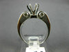 ESTATE WIDE 1.10CT DIAMOND 14KT WHITE GOLD 3D SEMI MOUNT ENGAGEMENT RING #11781