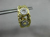 ESTATE .15CT DIAMOND 14KT TWO TONE GOLD CIRCLE OF LIFE FILIGREE CLIP ON EARRINGS